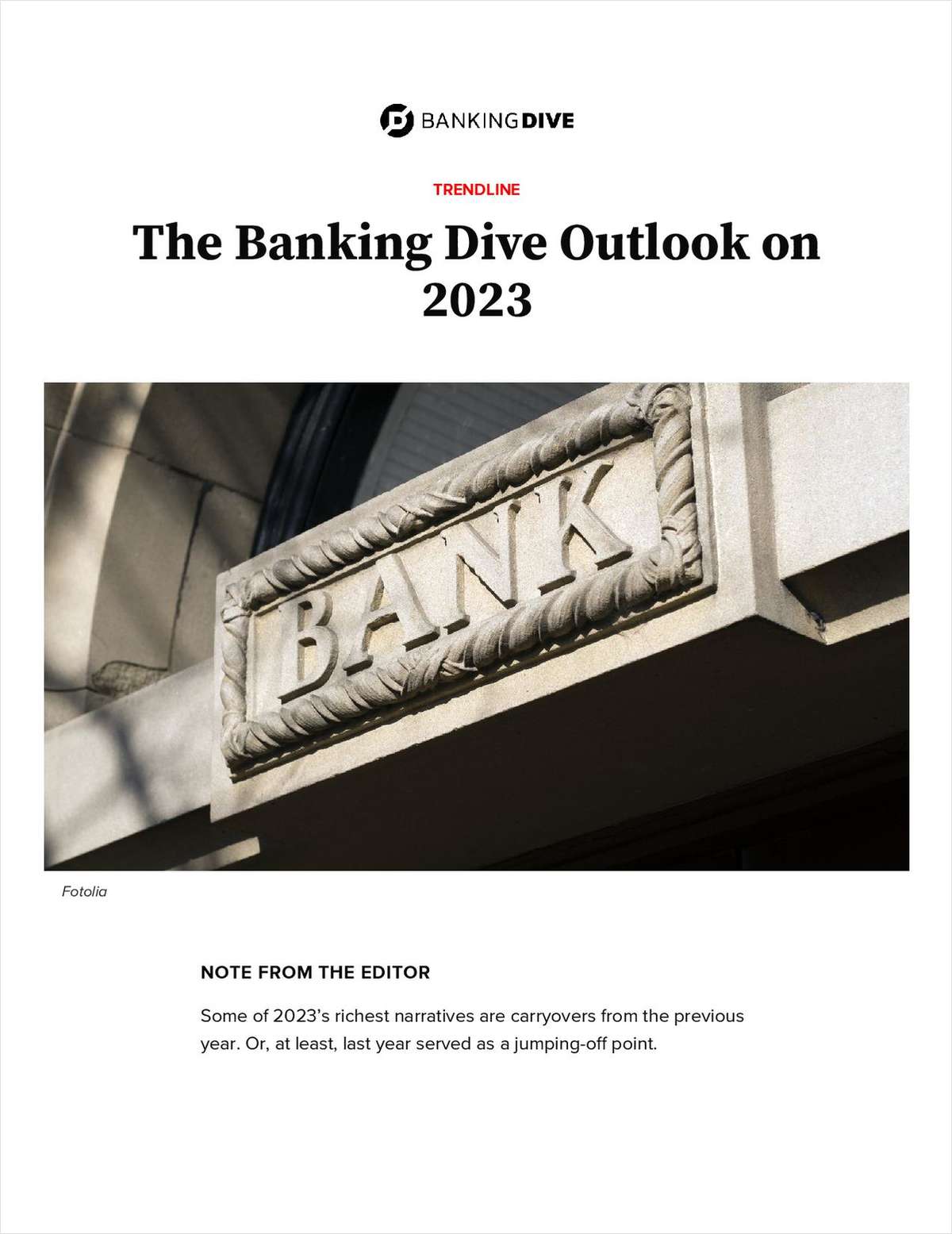 The Banking Dive Outlook on 2023