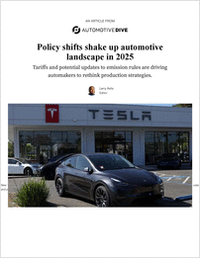Policy shifts shake up automotive landscape in 2025