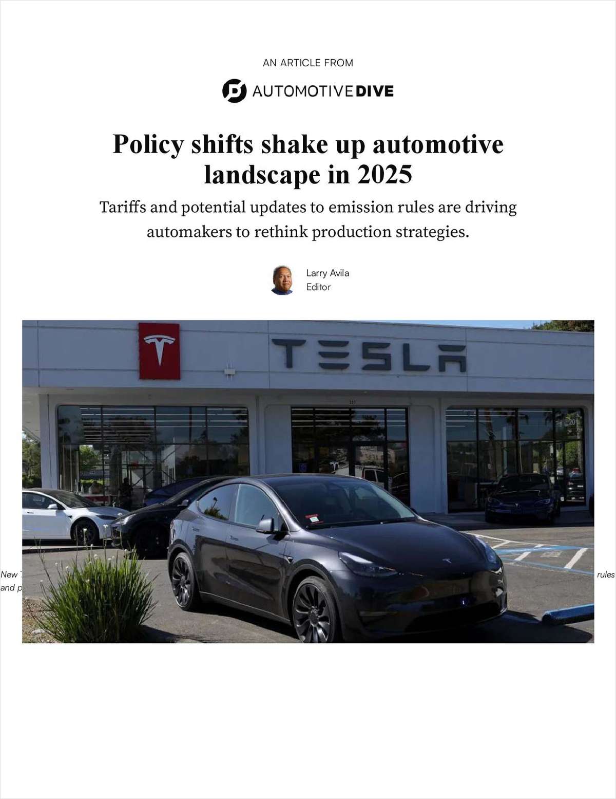 Policy shifts shake up automotive landscape in 2025