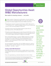 Global Opportunities Await IM&E Manufacturers