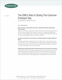 The CMO's Role in Closing the Customer-Employee Gap