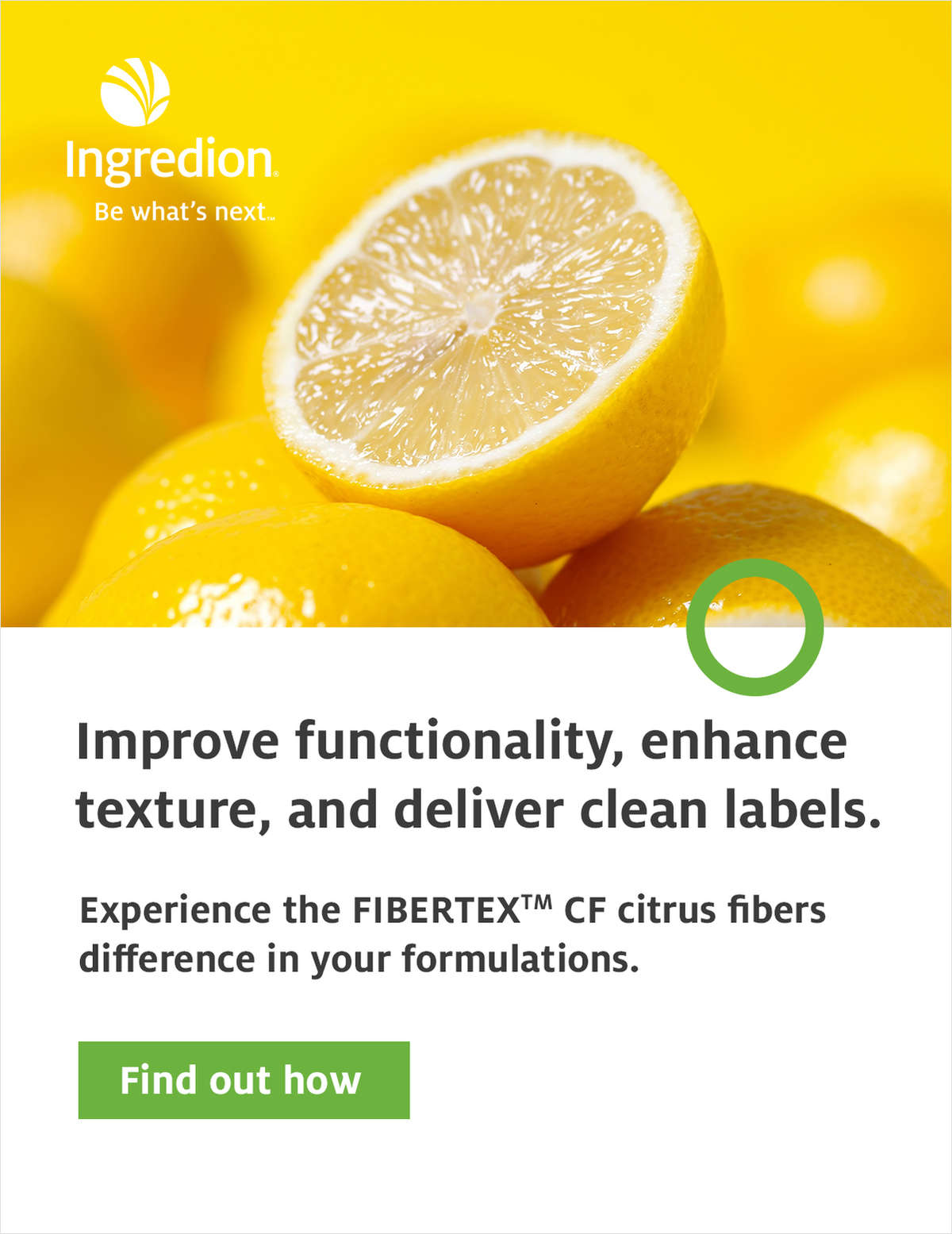 Unlock the Potential of FIBERTEX™ CF citrus fibers