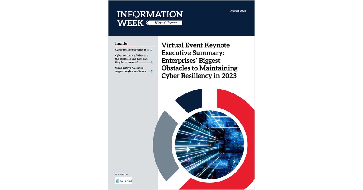 Enterprises' Biggest Obstacles to Maintaining Cyber Resiliency