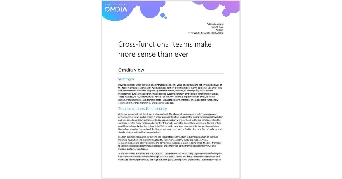 Cross-Functional Teams Make More Sense Than Ever