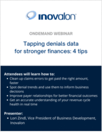 Tapping denials data for stronger finances: 4 tips