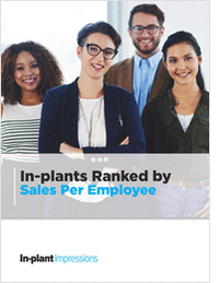 In-plants Ranked by Sales per Employee (2018)
