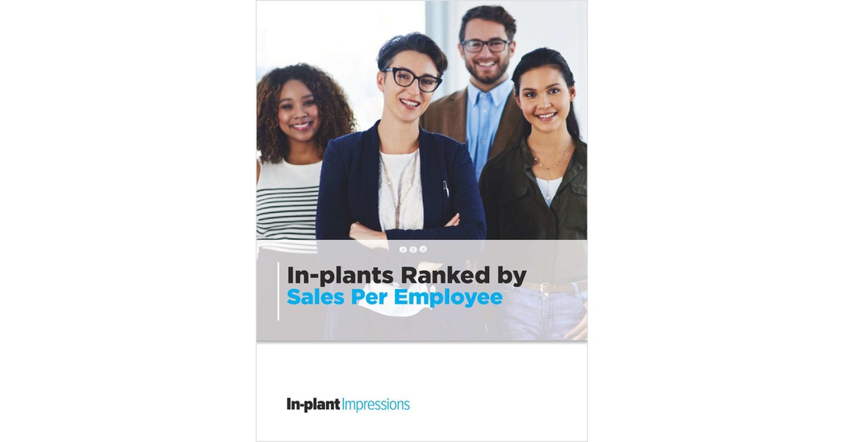 In-plants Ranked by Sales per Employee (2018)