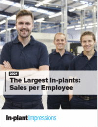 The Largest In-plants: Sales Per Employee (2021)