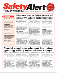Safety Alert for Supervisors Newsletter