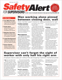 Safety Alert for Supervisors Newsletter: February 24 Issue
