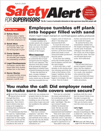 Safety Alert for Supervisors Newsletter: April 21 Issue