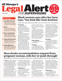 HR Manager's Legal Alert for Supervisors Newsletter: May 9 Edition