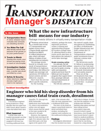 Transportation Manager's Dispatch Newsletter: November 29 Edition