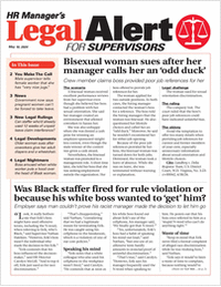 HR Manager's Legal Alert for Supervisors Newsletter: May 10 Edition