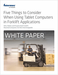 Five Things to Consider When Using Tablet Computers in Forklift Applications