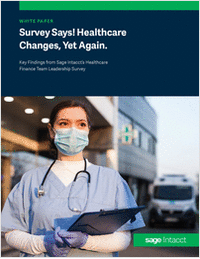 Survey Says! Healthcare Changes, Yet Again. Key Findings from Sage Intacct's Healthcare Finance Team Leadership Survey