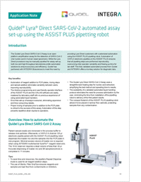 Quidel Lyra Direct SARS-CoV-2 Automated Assay Set-Up Using the Assist Plus Pipetting Robot
