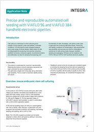 Precise and Reproducible Automated Cell Seeding with Viaflo 96 and Viaflo 384 Handheld Electronic Pipettes