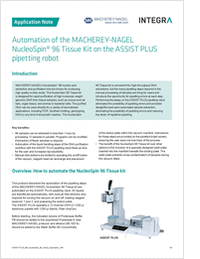 Automation of the Macherey-Nagel NucleoSpin 96 Tissue Kit on the Assist Plus Pipetting Robot