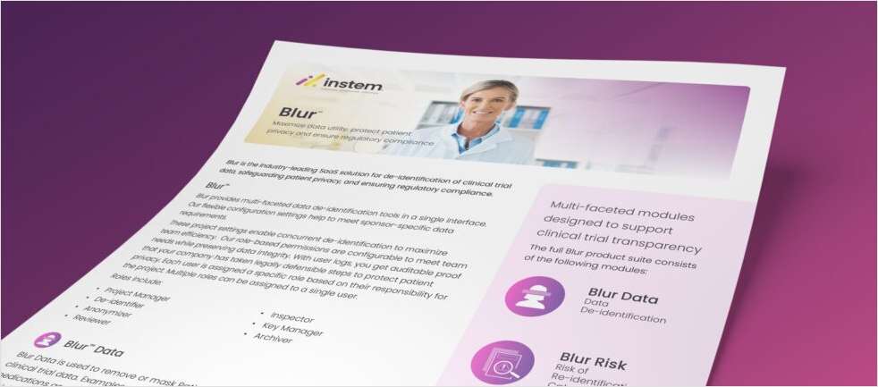 Fact Sheet: Blur™: Simplifying and Streamlining Clinical Trial Transparency Compliance