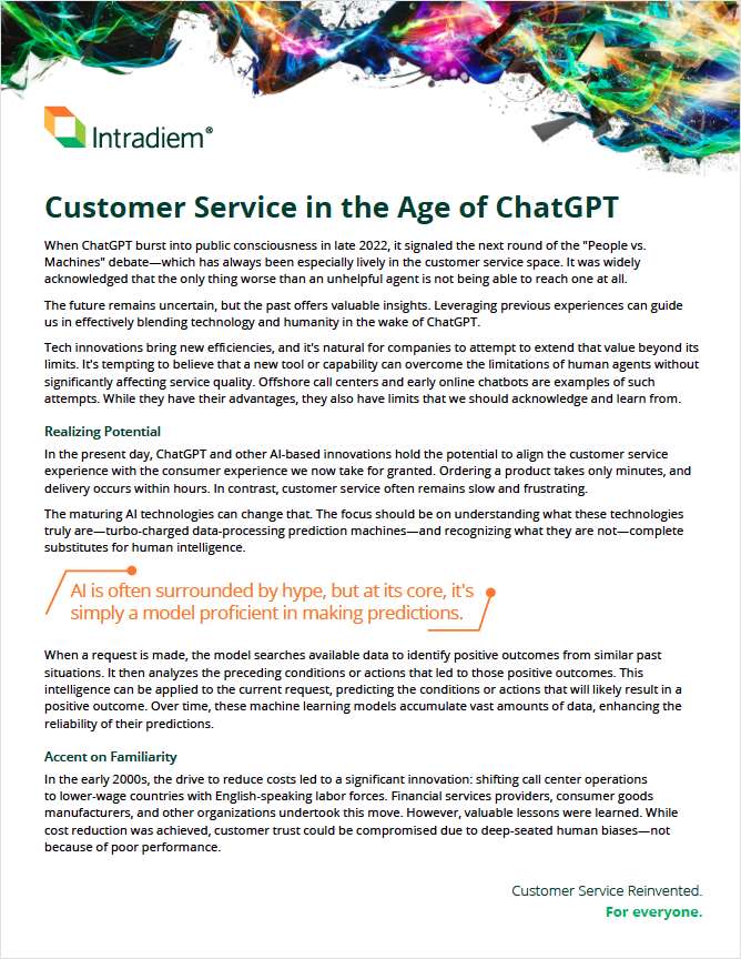Customer Service in the Age of ChatGPT