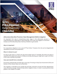 Pre-Litigation Data Inventory Checklist