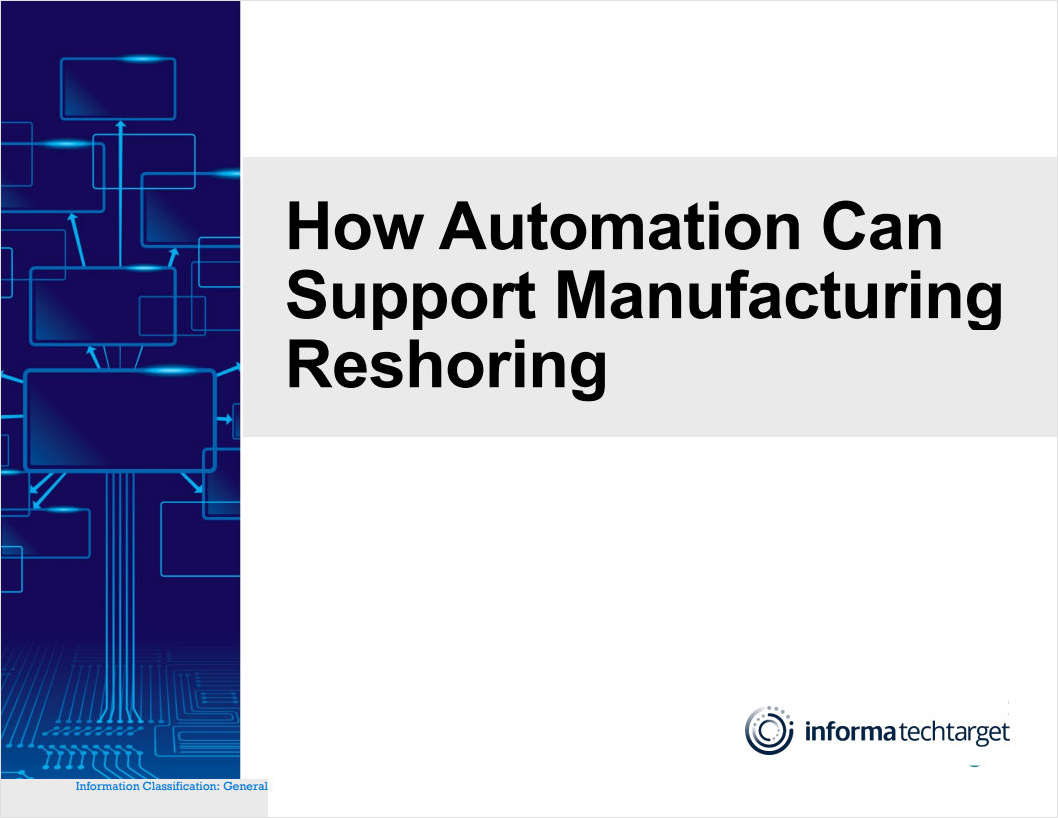 How Automation Can Support Manufacturing Reshoring