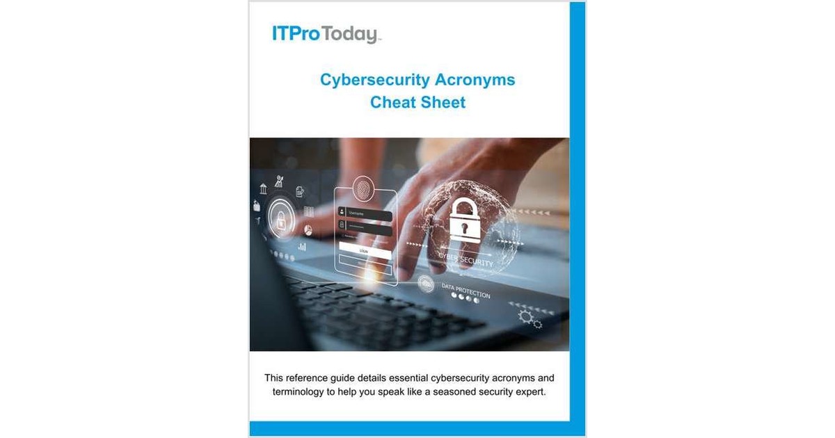 Cybersecurity Acronyms Cheat Sheet