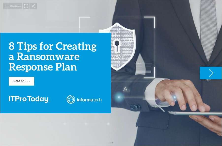 8 Tips for Creating a Ransomware Response Plan