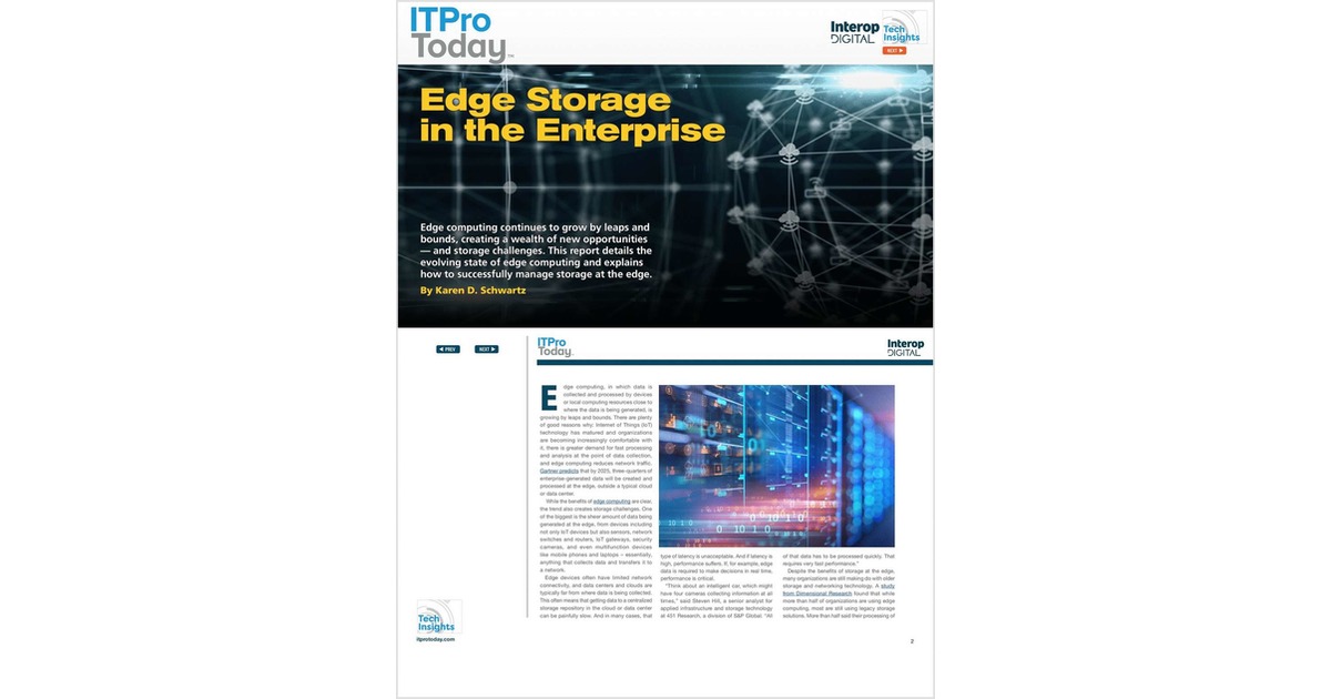 Edge Storage in the Enterprise