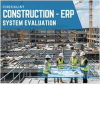 Construction ERP -- System Evaluation Checklist
