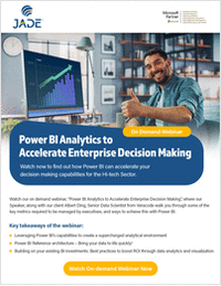 [On Demand-Webinar] - Power BI Analytics to Accelerate Enterprise Decision Making
