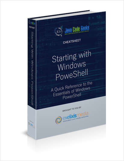 Starting with Windows PowerShell Cheatsheet