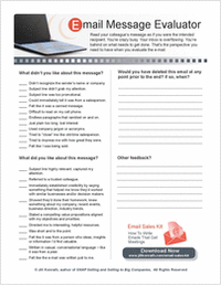 Email Message Evaluator Cheat Sheet
