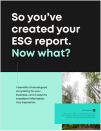 So you've created your ESG report. Now what?