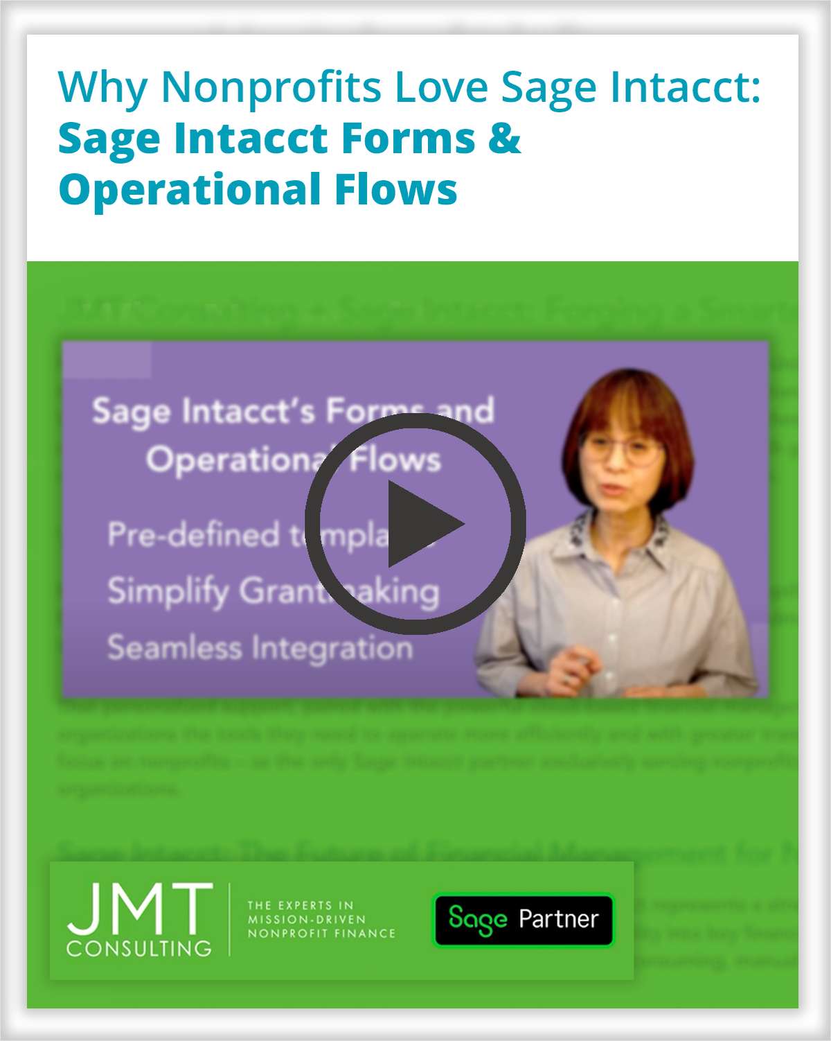 Why Nonprofits Love Sage Intacct: Sage Intacct Forms and Operational Flows