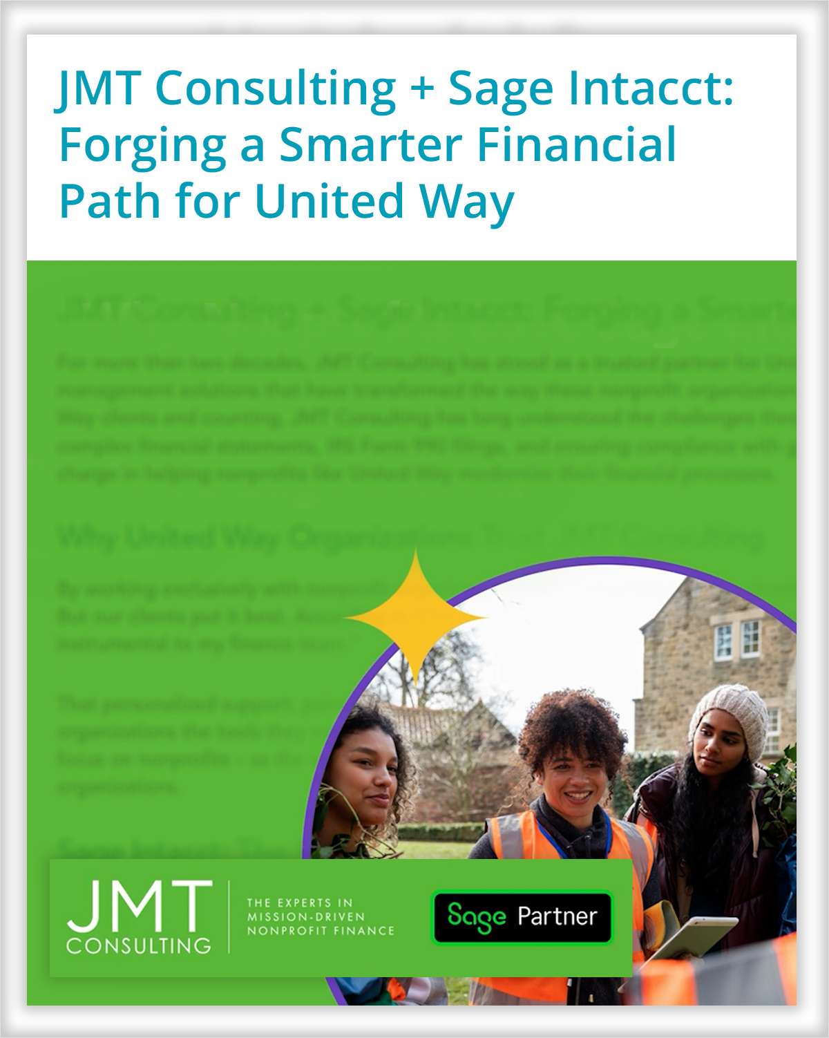 JMT Consulting + Sage Intacct: Forging a Smarter Financial Path for United Way