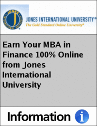 Earn Your MBA in Finance 100% Online from Jones International University