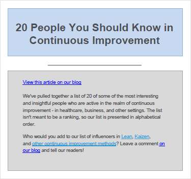 20 People You Should Know in Continuous Improvement