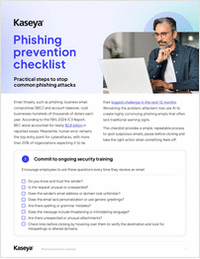 Phishing prevention checklist
