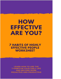 How Effective Are You? 7 Habits of Highly Effective People Workbook