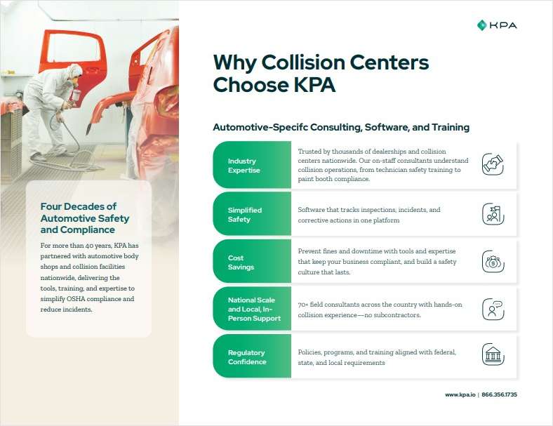 OSHA, EPA, and Safety Compliance Built for Collision Centers