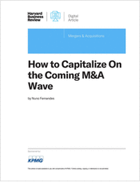 How to Capitalize On the Coming M&A Wave