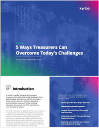 5 Ways Treasurers Can Overcome Today's Challenges