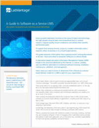 A Guide to Software-as-a-Service LIMS