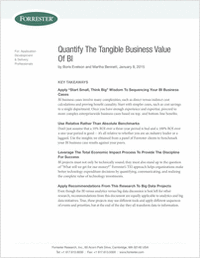 Quantify the Tangible Business Value of BI