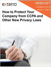 How to Protect Your Company from CCPA and Other New Privacy Laws