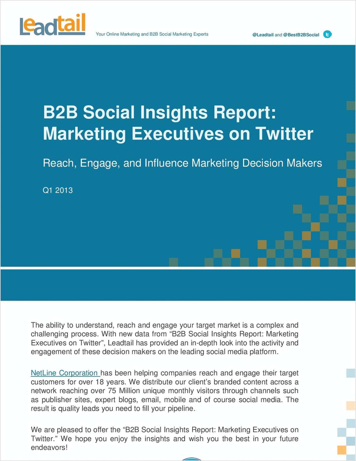 Q1 2013 B2B Social Insights Report: Marketing Executives on Twitter