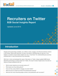 Recruiters on Twitter: B2B Social Insights Report