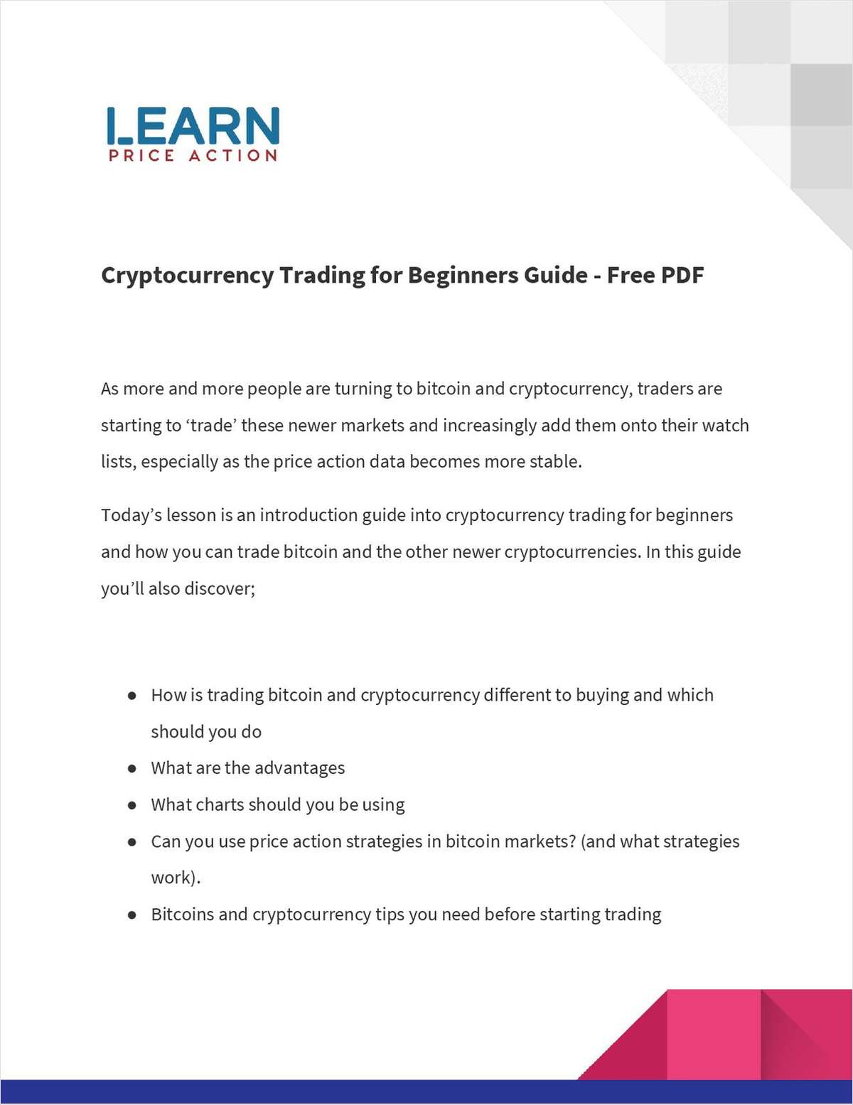 Cryptocurrency Trading for Beginners Guide - Free PDF